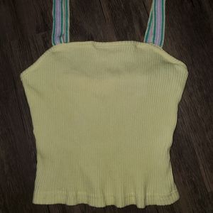 Me to We yellow crop tank top